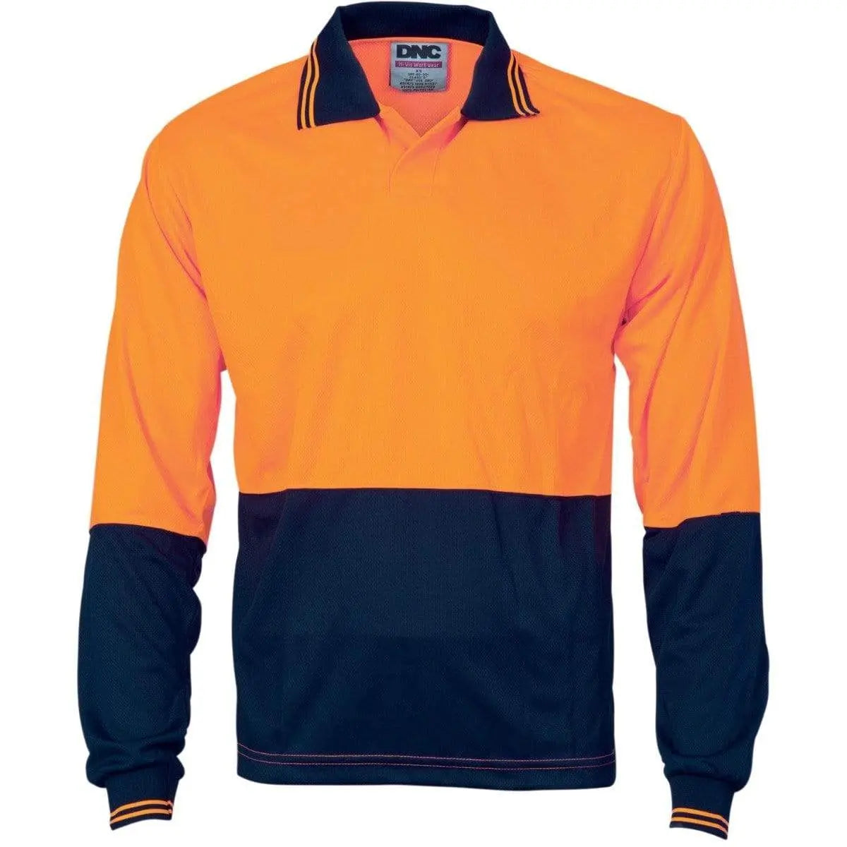 Dnc Workwear Hi-vis Two-tone Food Long Sleeve Industry Polo - 3904 Metro Workwear.